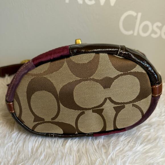 y2k Coach Bleeker 11356 Holiday Patchwork Hobo Bag Purse - Picture 6 of 8